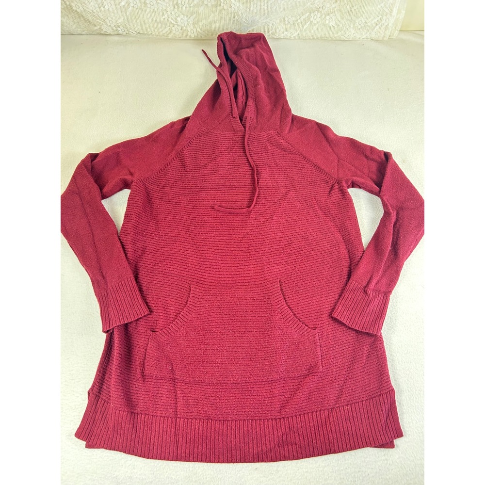 Sonoma Hooded Sweater Women Medium Burgundy Red Gorpcore